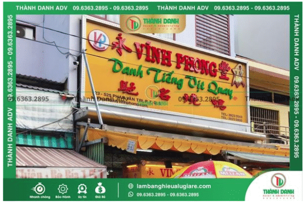 Làm bảng hiệu Alu giá rẻ Quận 5 cho mặt tiền cửa hàng, showroom