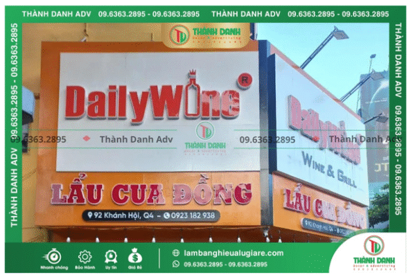 Các mẫu làm bảng hiệu Alu giá rẻ Quận 4 ấn tượng nhất hiện nay