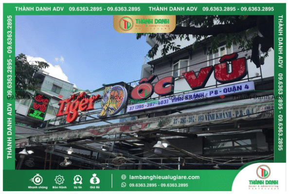 Các mẫu làm bảng hiệu Alu giá rẻ Quận 4 ấn tượng nhất hiện nay