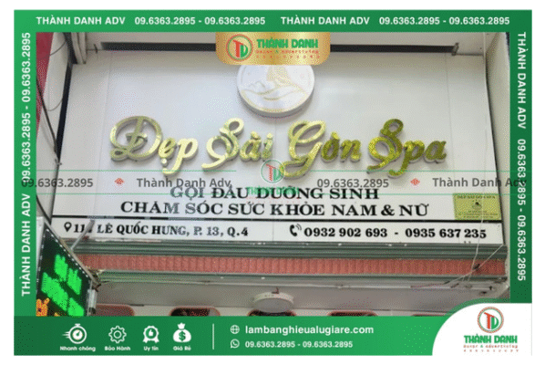 Gia công bảng hiệu Alu tại xưởng sản xuất
