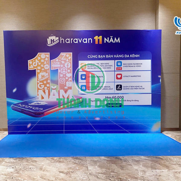 Làm backdrop Giỗ Tổ Hùng Vương lễ kỷ niệm thành lập