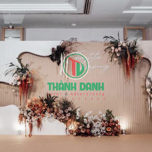 Backdrop trang trí sân khấu Giỗ Tổ Hùng Vương cách điệu