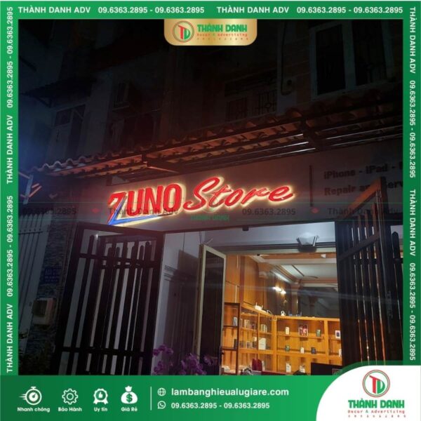 Gợi ý “MẸO” chọn lựa đơn vị làm bảng hiệu LED chữ nổi Mica hông Inox sáng chân