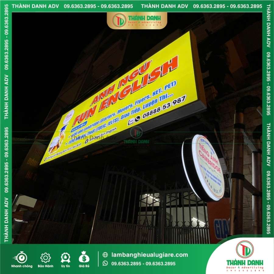 Tại sao nên làm bảng hiệu Hiflex LED thanh cho trung tâm anh ngữ